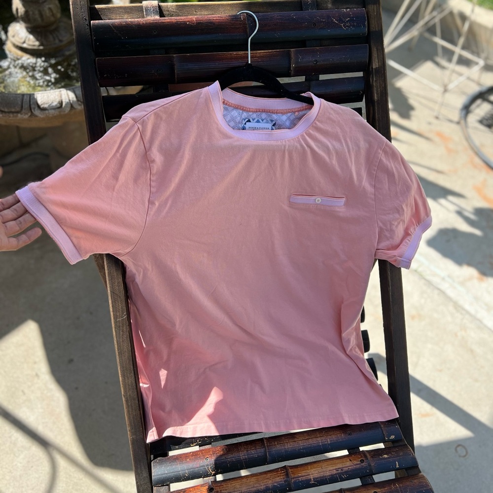 Pink shirt with flower of life large